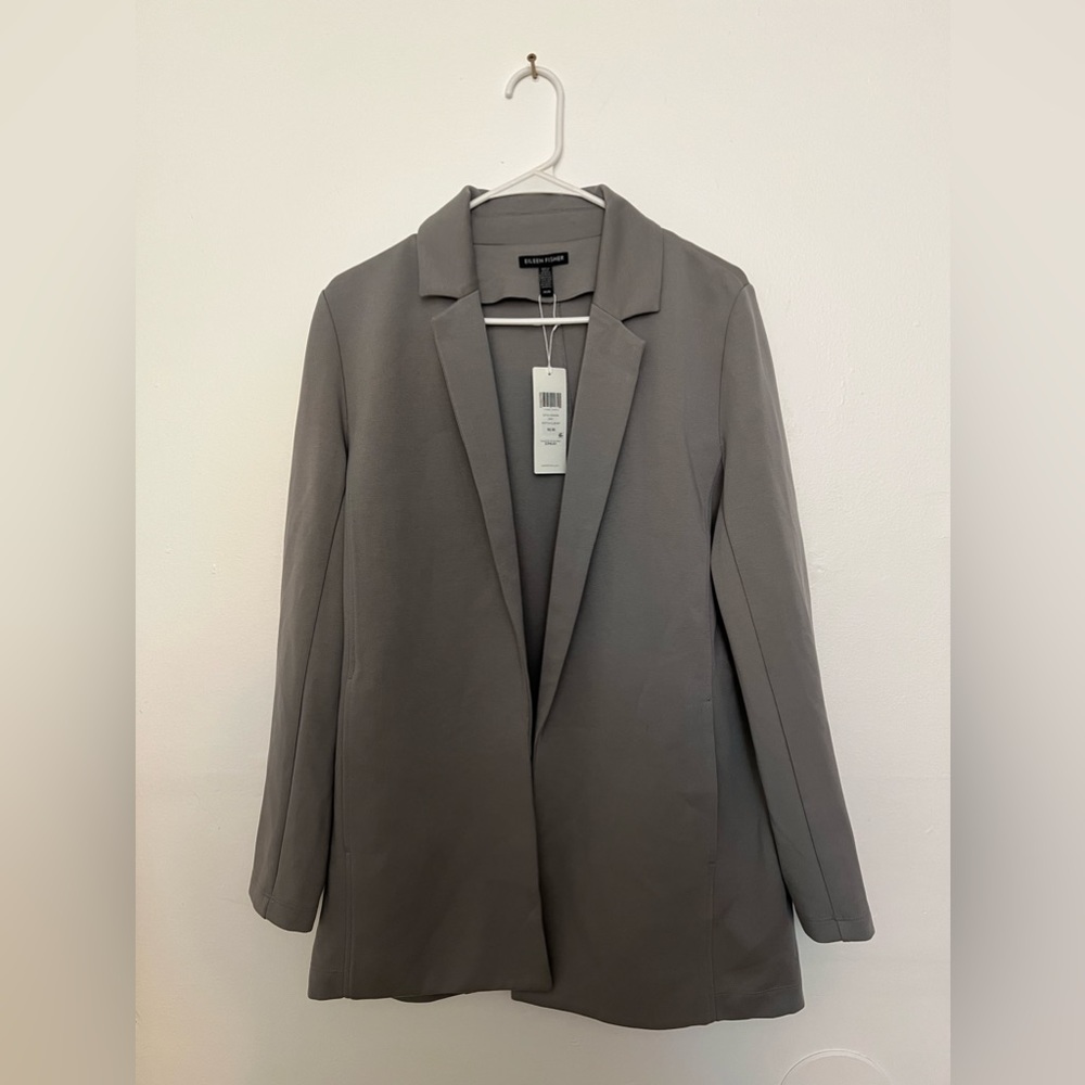 Eileen Fisher Washable Flex Tencel Ponte Long Blazer